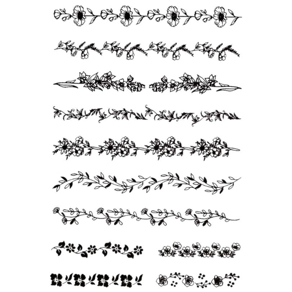 Silikonstempel Bordüren 2